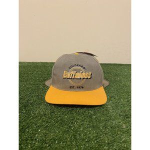 Vintage Colorado Buffalos hat cap snap back new mens gray yellow football adult